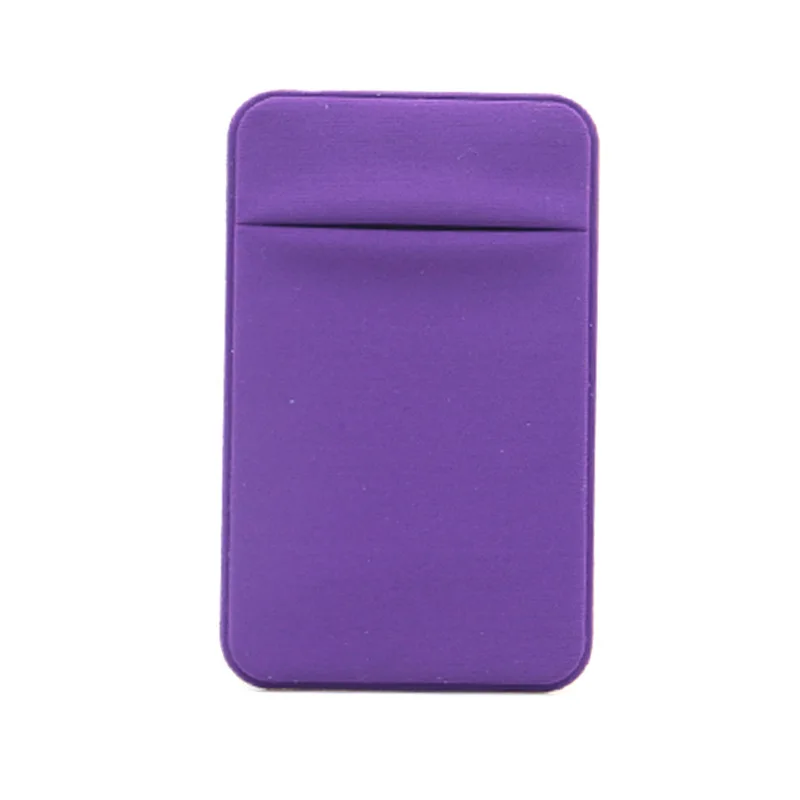 Mini adhesivo Universal para teléfono móvil, bolsillo adhesivo delgado, tarjetero, bolsa extraíble, billetera, palo firme, práctico: Rosa de Plata