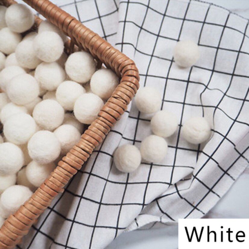 10pcs 2cm Felt Pompom Balls DIY Craft Handmade Wool Ball Accessories for Sewing Kids Room Hanging Mixed Color Home Decoration: 12