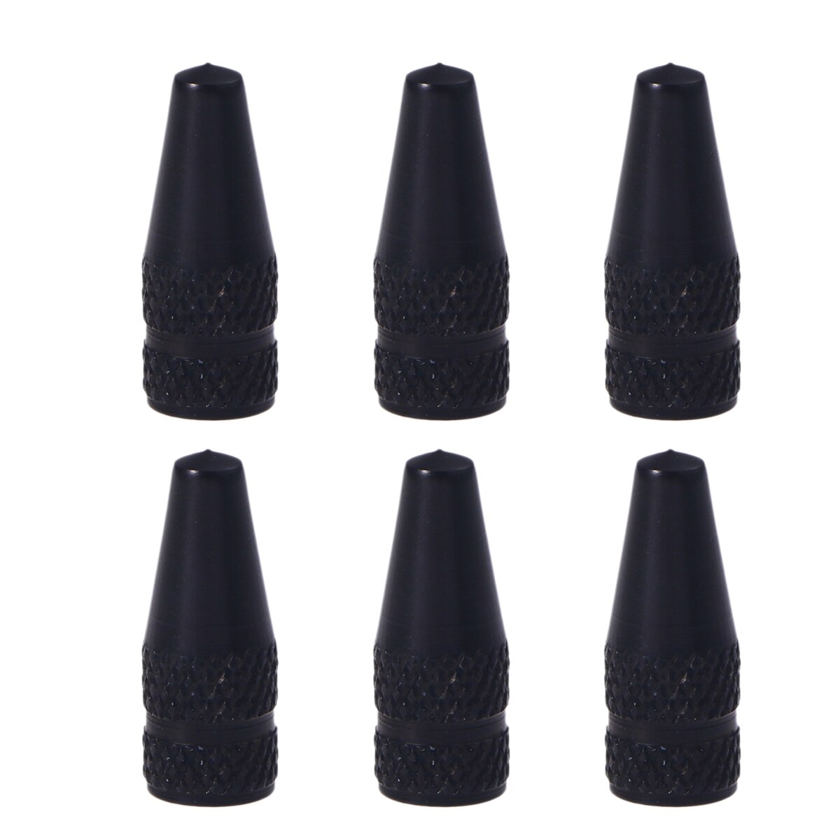 6 stuks fiets aluminiumlegering franse ventieldopjes voor mtb racefiets mountainbike banden ventieldopjes stofhoezen voor: Zwart 12 stuks
