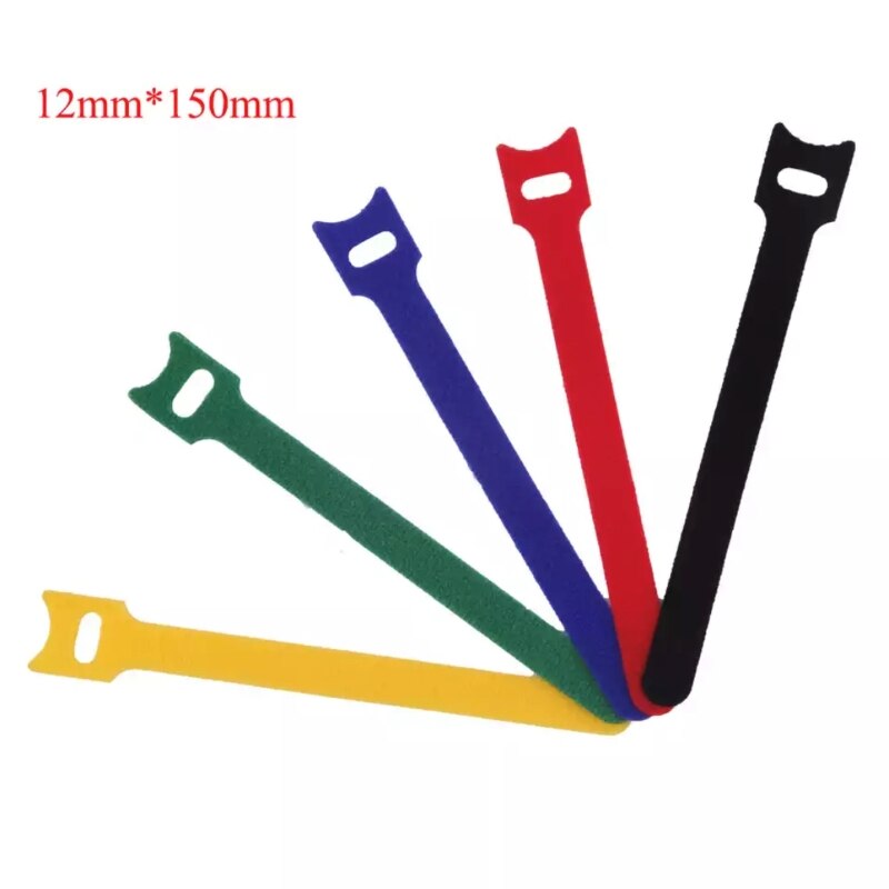 nylon Velcro Strisce Adesive Magia Ganci ciclo continuo Fascette clip di Filo di Linea di Finitura Velcro Cinghia Appiccicoso Nastro: Multi-Colored