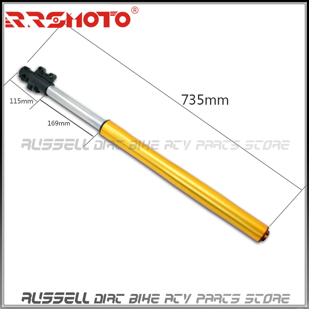 735mm Amortisseur Avant À L&#39;envers Fourche Suspension Hydraulique Pour Moto Dirt Pit Bike Motocross Hors route 12mm