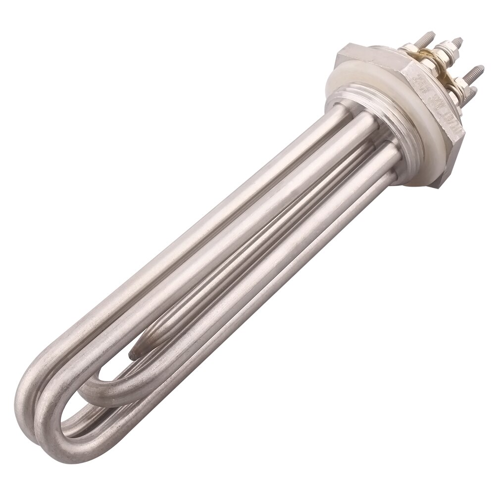DERNORD Heater with Probe Tube 220v/380v 3KW DN32 / 42MM Thread SUS304 Heating Resistance Element Immersion Water Heater Element