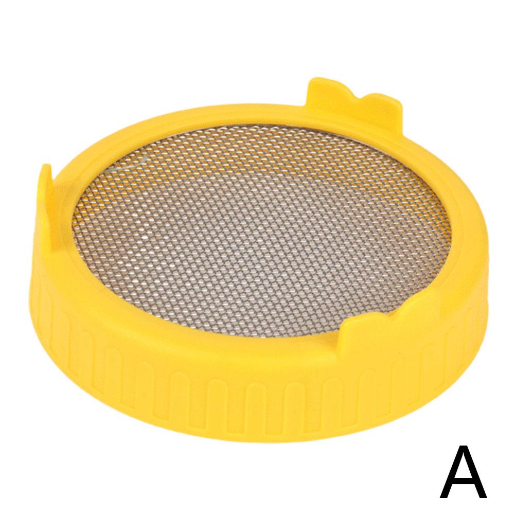 Weithals Kunststoff Mason Jarhipping Samen Ernte Keimung für Glas Pflanze Keim deckel Lebensmittel Mesh Spross Abdeckung für Einmach glas: WHITE