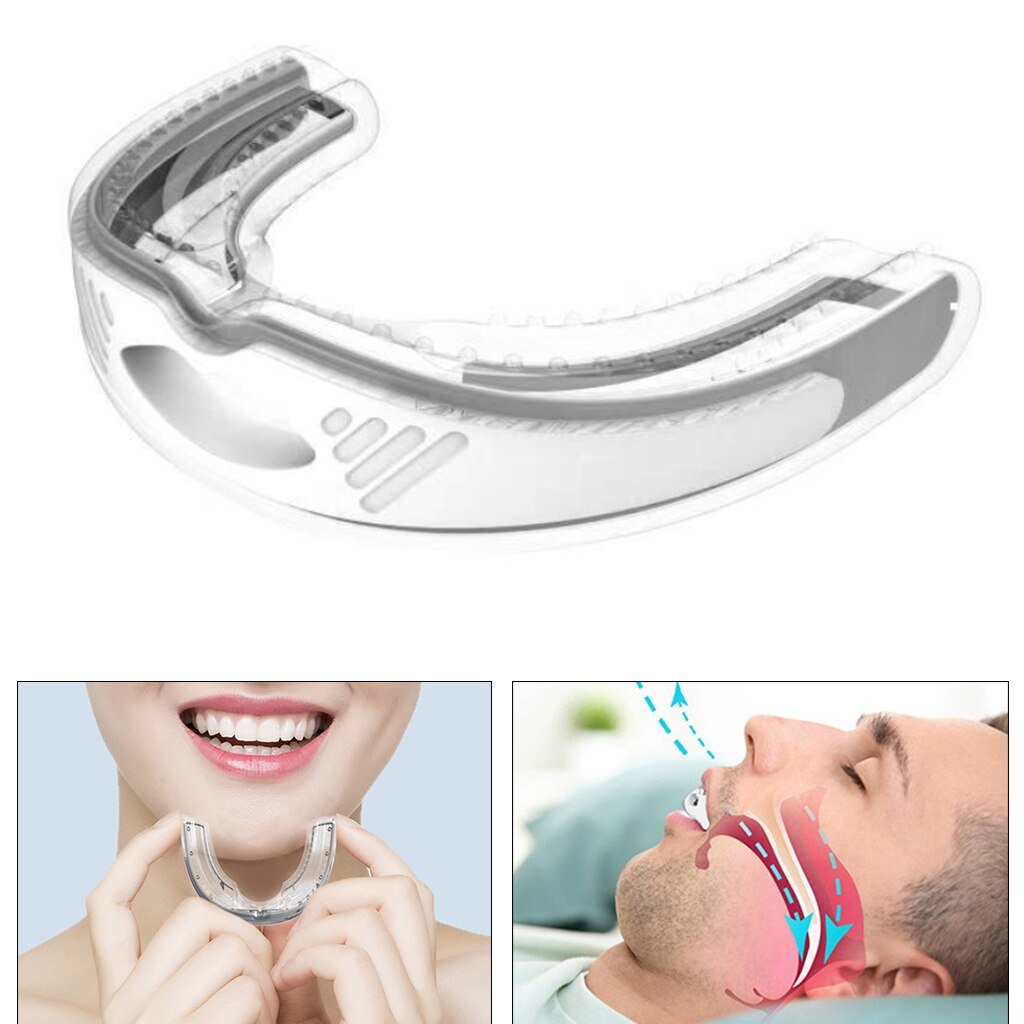Zachte Siliconen Mond Guard Sport Gebitsbeschermer Tanden Bescherming Geen Kokend Snore Night Guard Stopper Stop Snurken Mouth Guard: White