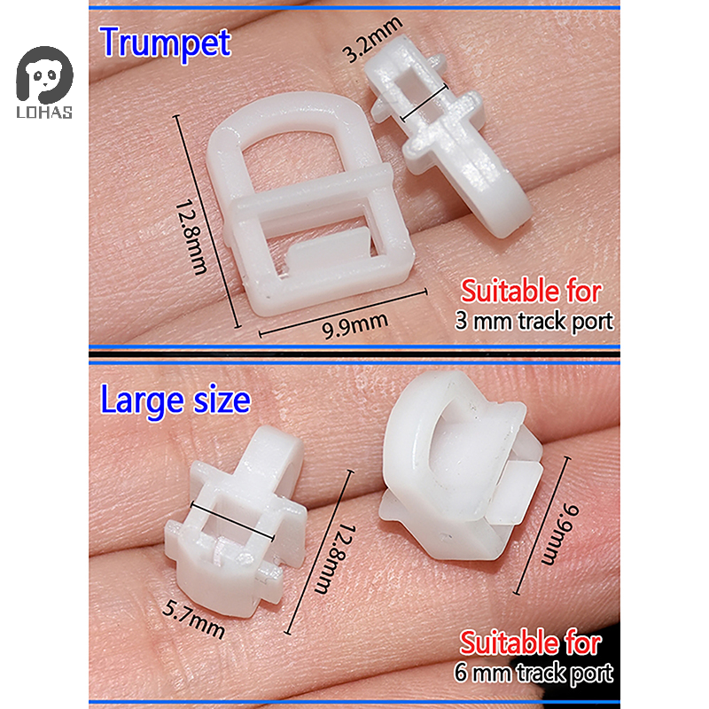 10 Stuks Auto Gordijn Spoor Wiel Truck Gordijn Gesp Auto Gordijn Spoor Ophanging Katrol Glijdende Bal Gordijn Rail Clips Haak