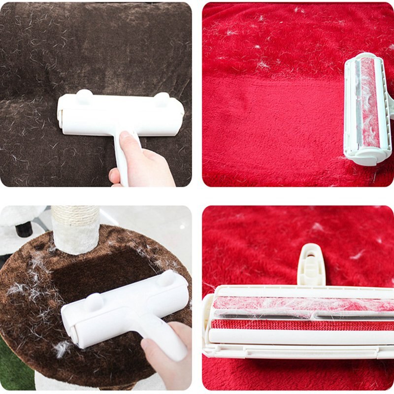 2-Way Pet Hair Remover Roller Lint Steken Roller Verwijderen Hond Kat Haar Van Meubels Tapijten Kleding Een Hand bedienen Ef