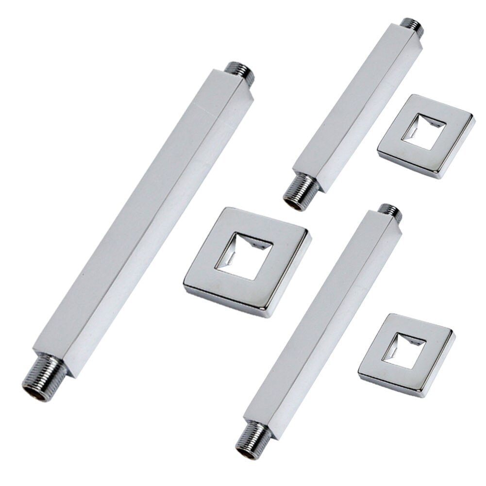 Stainless Steel Lightweight Shower Head Arm Stable Ceiling Mounted Chrome Finish Modern Home Corrosion Resistant Fixed Bathroom