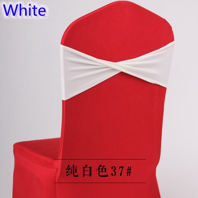Farve hvid spandex sashes til stolebetræk lycra sashes spandex bånd butterfly til bryllup dekoration banket
