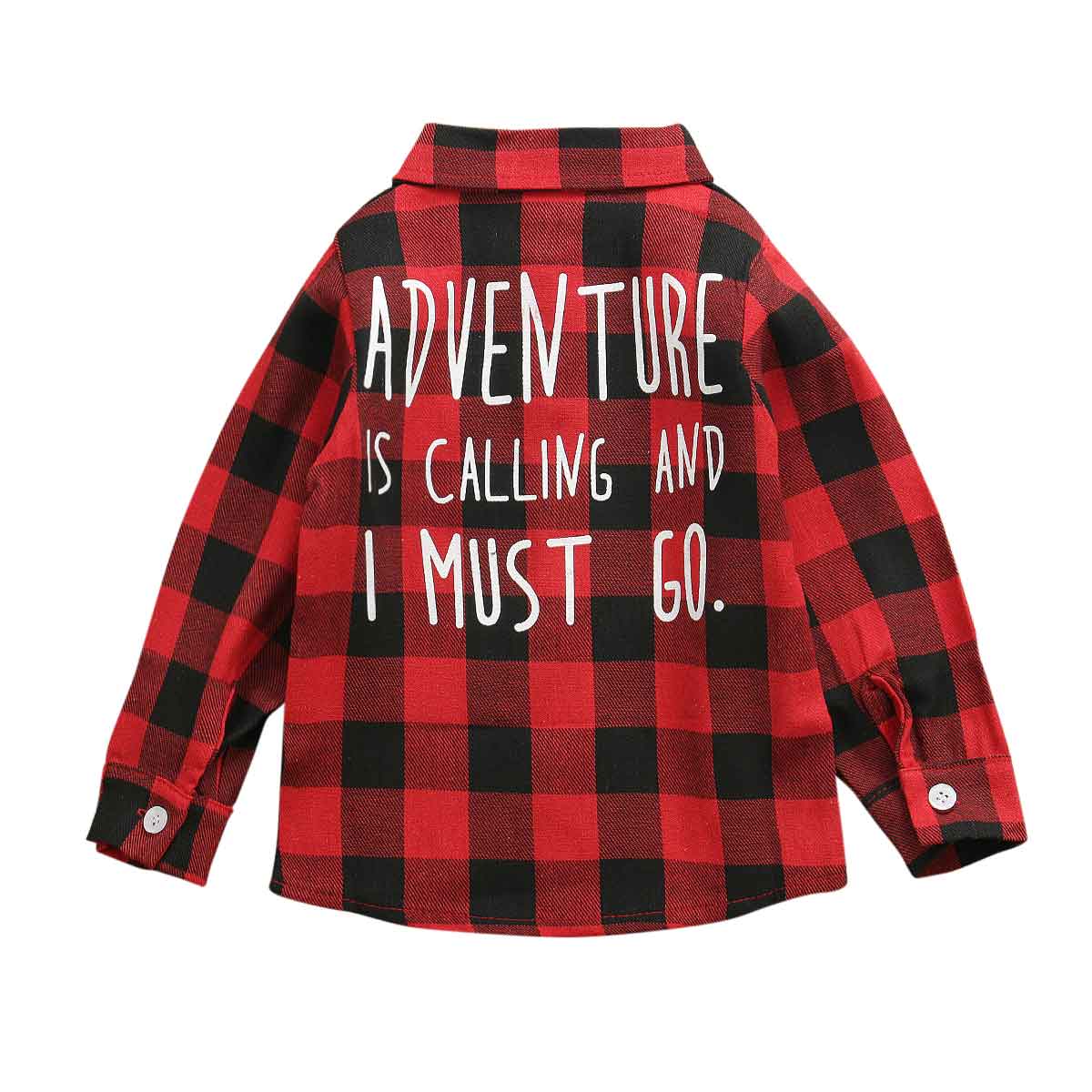 Capretti di modo Del Bambino Della Ragazza del Ragazzo di Plaid Rosso Camicette Di Natale Vestiti di Nuovo Camicette Bambini di Autunno della Molla Della Stampa Della Lettera Camicette 1-6Y: A / 12m