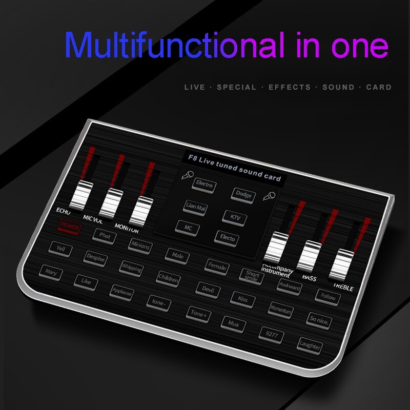 Music Synthesizer Tuning Sound Card o Anchor Singing Equipment Mobile Phone Computer Microphone Voice Change
