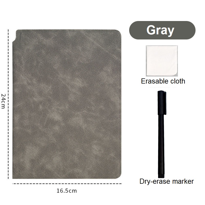 1-delige herbruikbare whiteboard-notitieboekjesset met whiteboard-pen Wisdoek Lederen memoblok Wekelijkse planner Draagbaar stijlvol kantoor: Optie 5