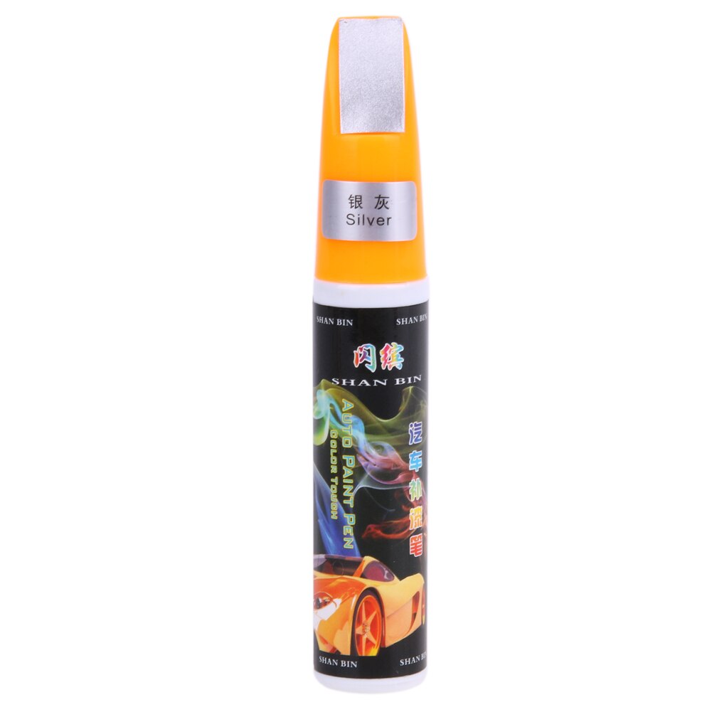 1Pcs 12ML Pro Mending Car Remover Scratch Repair Paint Pen For Hyundai VW Mazda Toyota: Silver