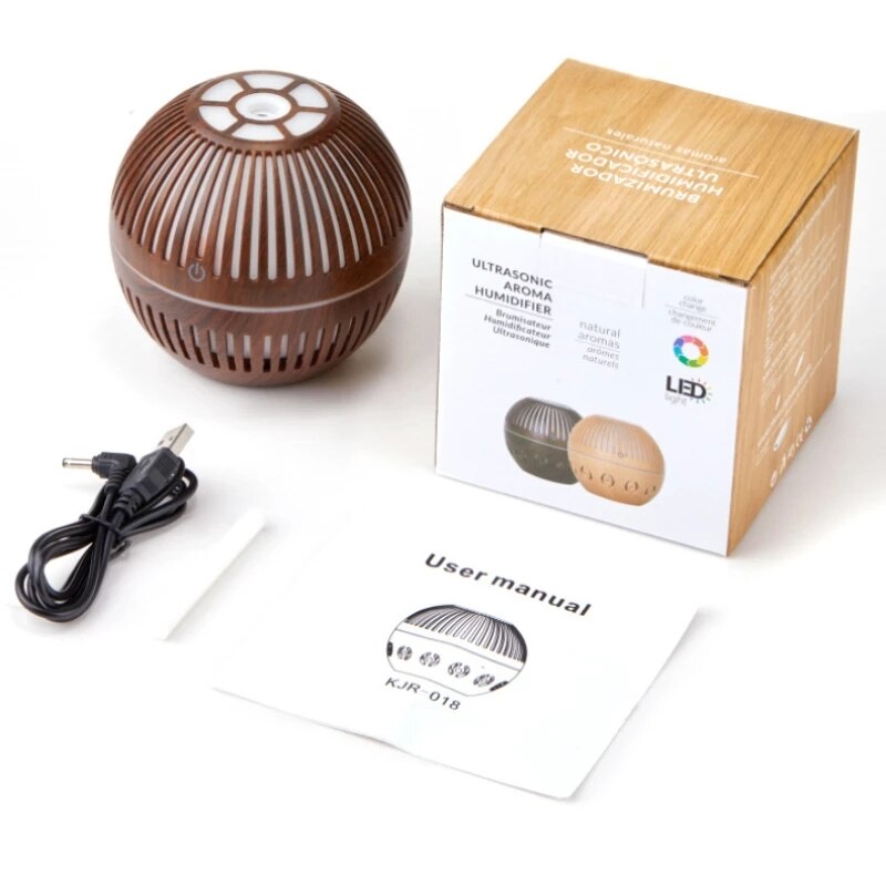 Mini Wood Aromatherapy Diffuser Ultrasonic Nano Spray Air Humidifier Aroma Essential Oil Diffuser Cool Mist Maker