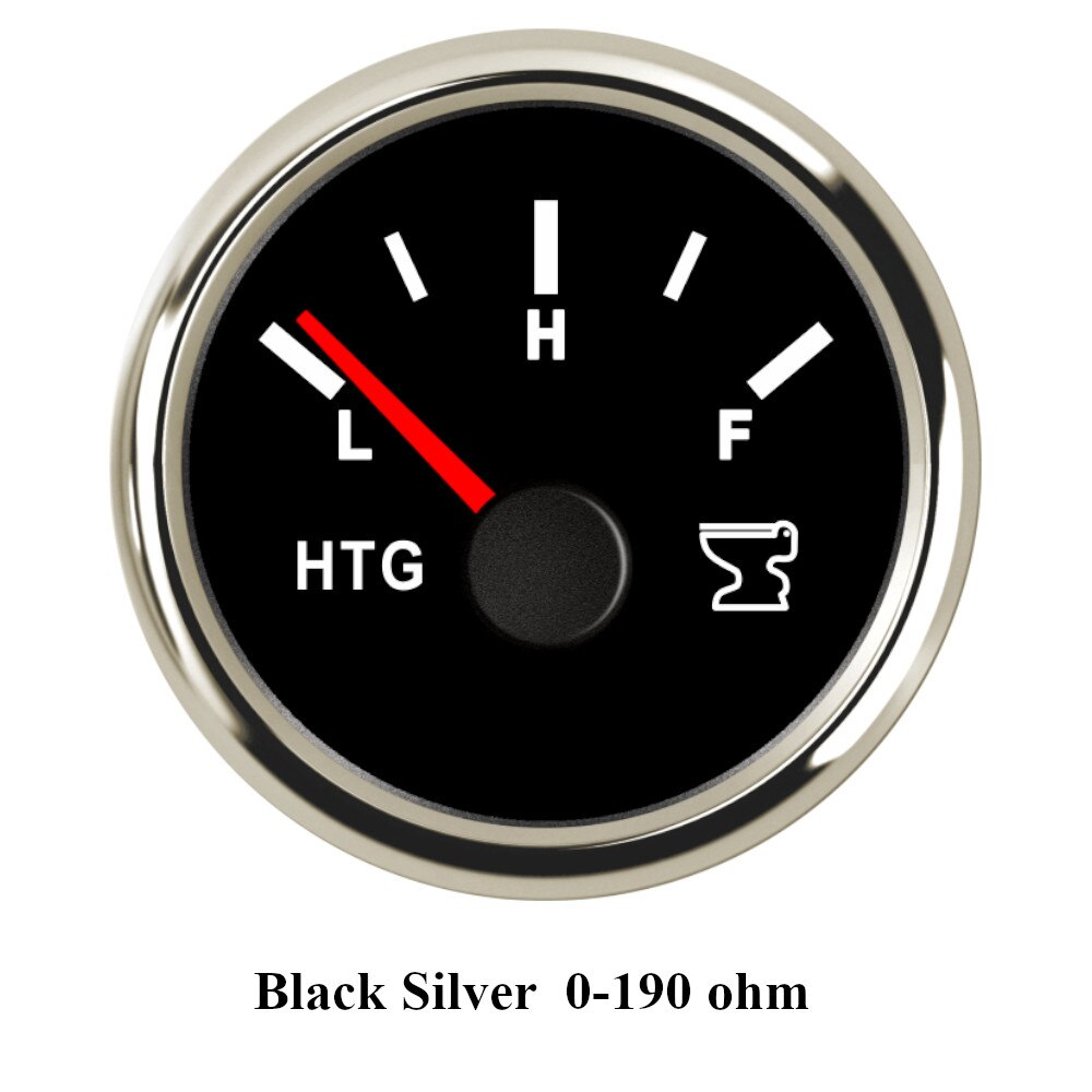 52mm Marine Holding Tank Level Gauge 0-190 ohm 240-33 ohm Boat Car RV Sewage Level Gauge Meter With 7 Colors Backlight 9-32V: BS 0-190 ohm