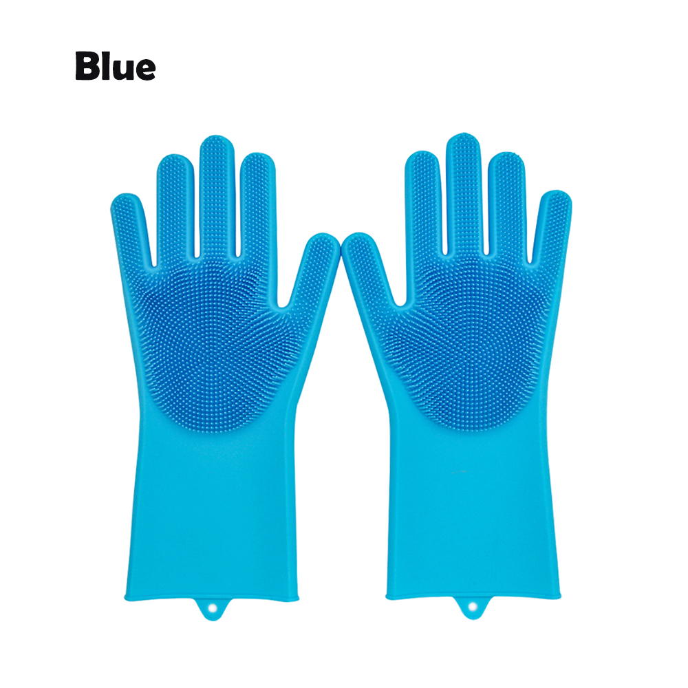 1/2 pc Magie Silikon Geschirr Handschuhe Effiziente Nicht Zu Verletzen Hand Geschirr Reinigung Handschuhe Küche Reinigung Werkzeug Haustier pinsel: 06 / eins