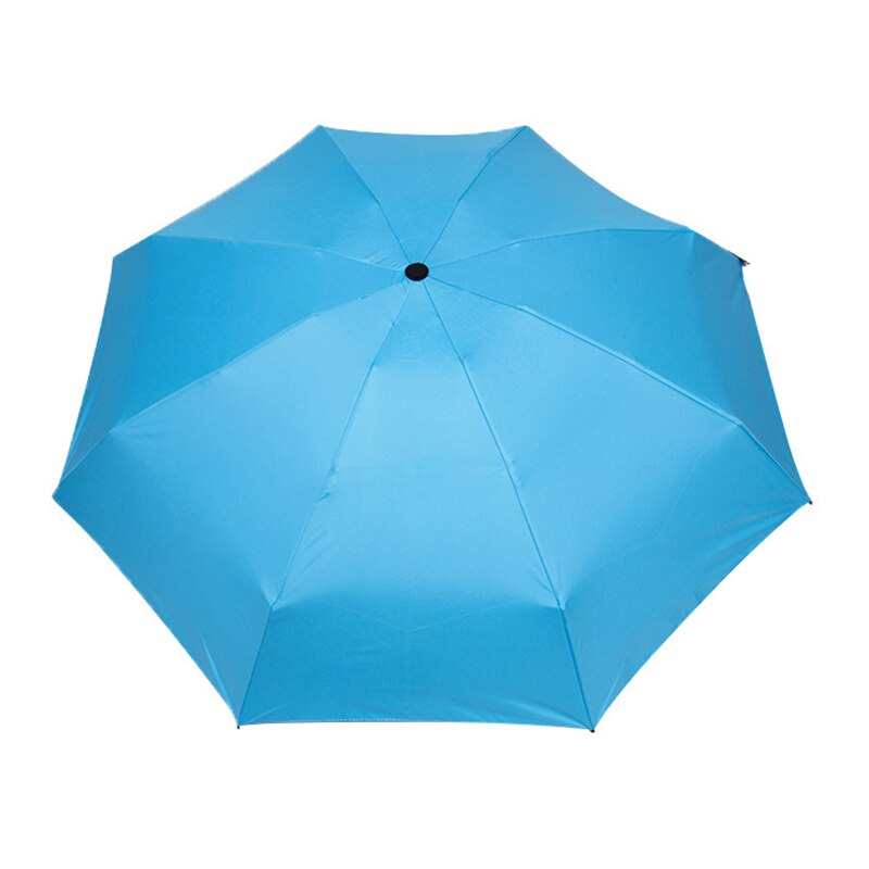 Small Sun Rain Umbrella Five Folding Cute Anti UV Umbrella Kids Beach Sunshade Windproof Umbrella TB: Cyan