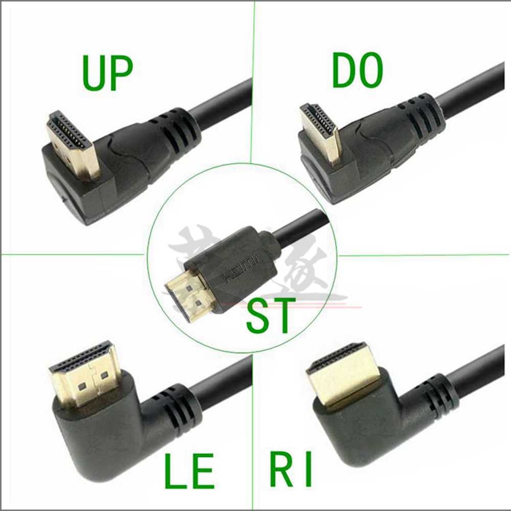 4K*2K 60HZ HDMI Up & Down & Left & Right Angled 90 degree Male 2.0 A Male to HDMI v2.0 HD extension Cable HDMI 2.0v angle cab