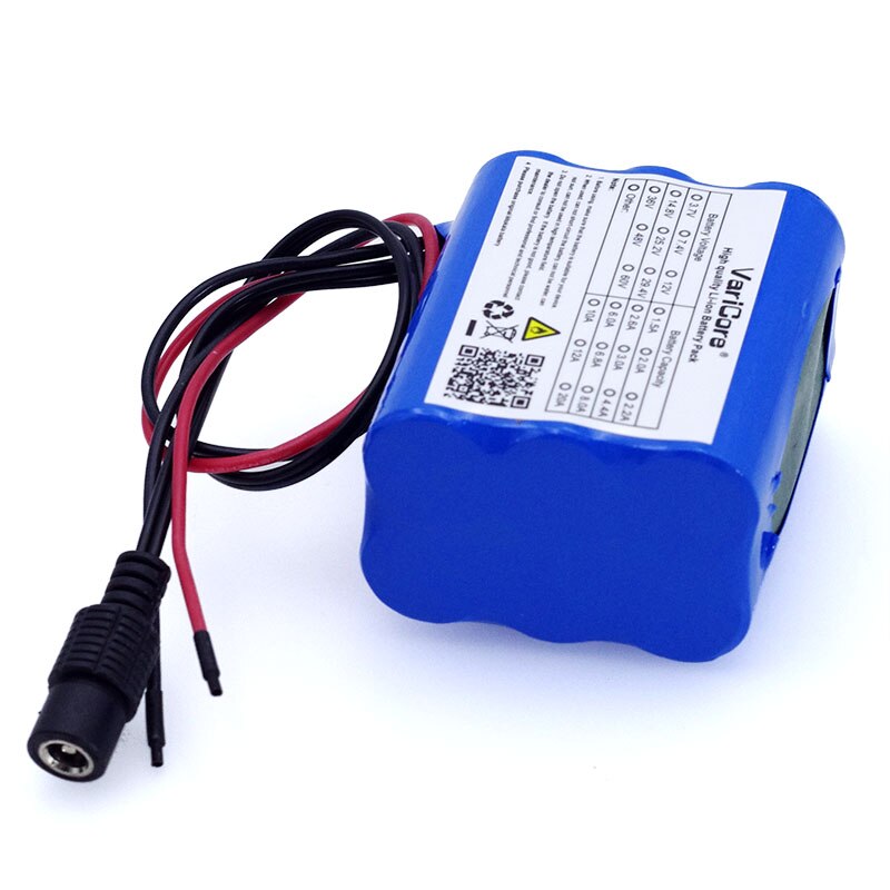 VariCore 12V 4.4Ah 4400mAh 18650 Lithium-ion Battery Pack PCB Protective plate CCTV Cam Monitor UES+ 12.6 V 1A Battery Charger