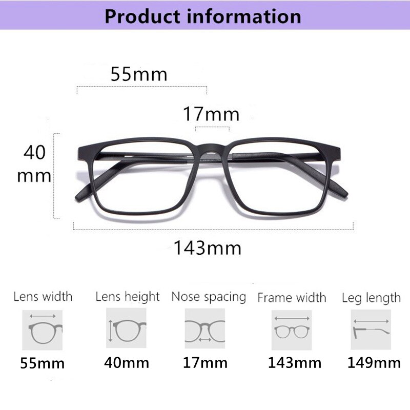 Gafas de titanio puro ultraligeras para hombre y mujer, lentes de cuadrada con montura graduada, 8878