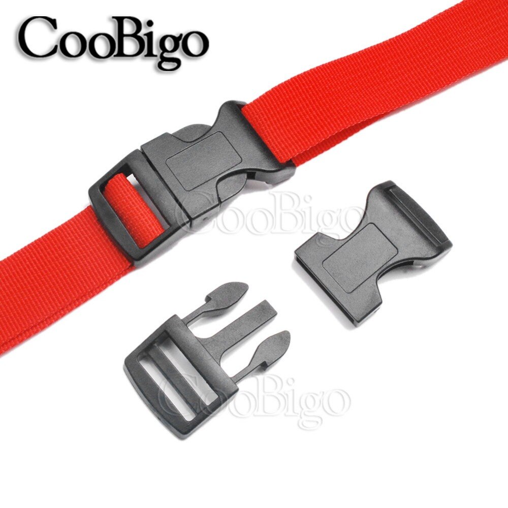 Hebilla de Liberación lateral para Collar de perro, accesorio de plástico curvado, pulsera Paracord, bolsa de mochila, piezas de 10-26mm, 5 uds.