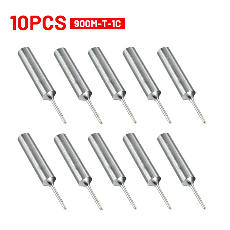 10pcs 900M-T-1C Solder Soldering Iron Tip Oxygen-free Copper Replacement Iron Tip For Hakko 936 Industry Tool: 10pc