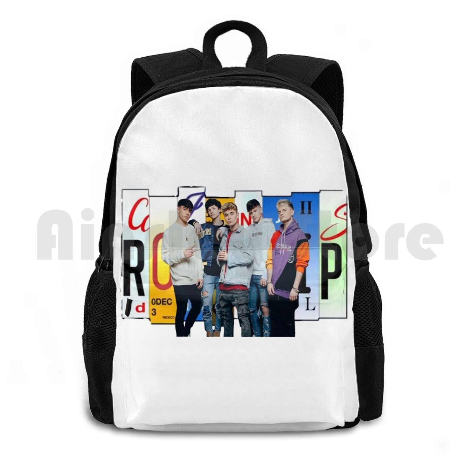 Roadtriptv Kissen draussen Wandern Rucksack Reiten Klettern Sport Tasche Roadtriptv Roadtrip Rttv Andyfowler Ryebeaumont: Backpack-schwarz