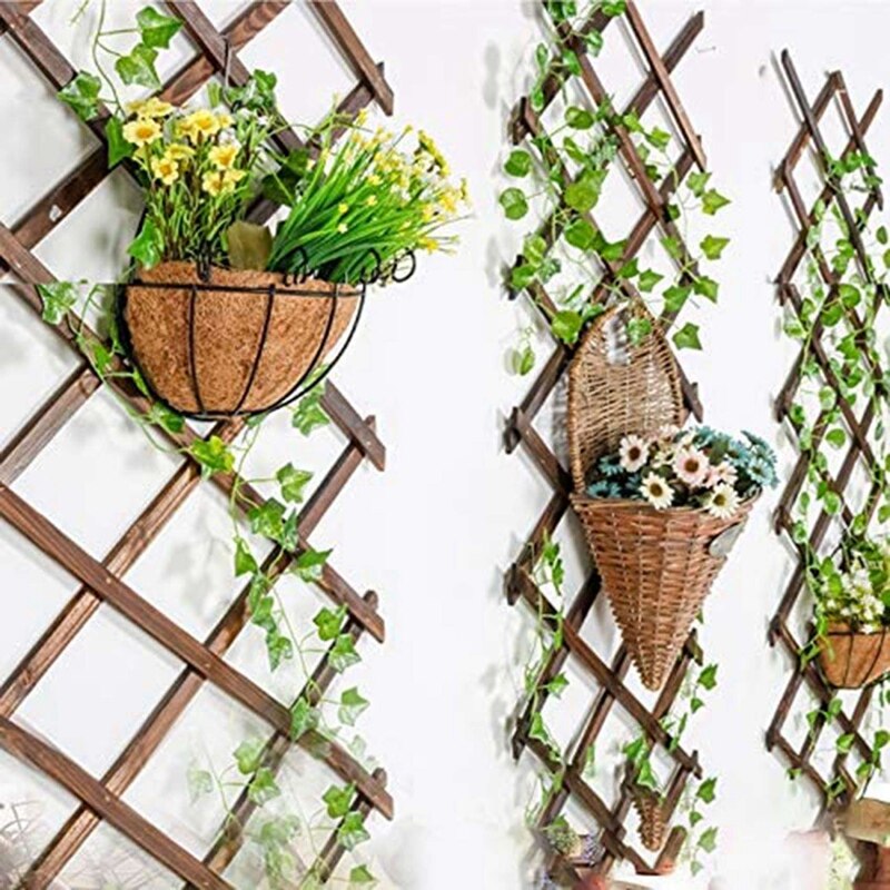 Wooden Lattice Wall Plant Garden Trellis for Climbing Plants Outdoor Air Plant Vertical Rack Wall Decor