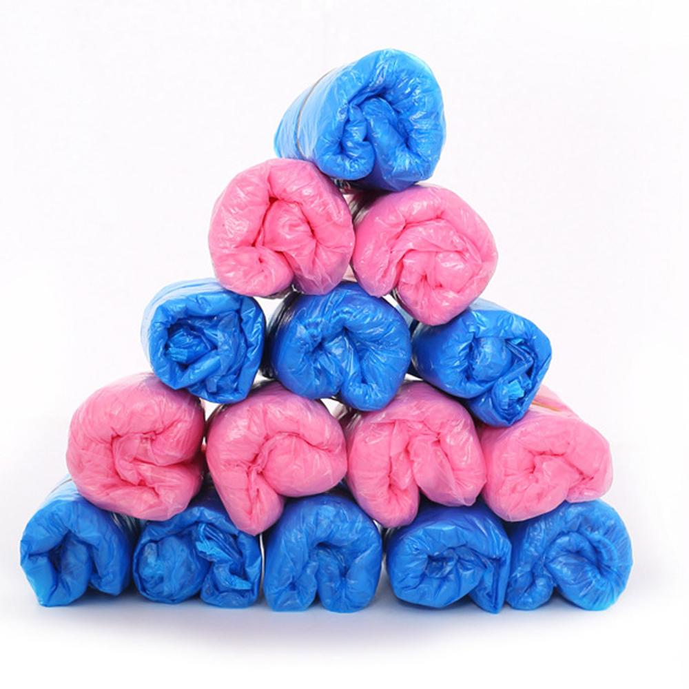 100 Stuks Wegwerp Plastic Dikke Outdoor Regenachtige Dag Tapijt Reinigen Schoen Cover Blauw Waterdichte Schoen Covers Shoe Cover