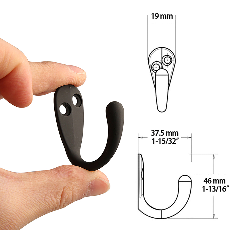 1pc Kapstok Wandmontage Haken Kledingrek Robe Hook Zinklegering Meubels Haak Voor Thuis Jassen Hoed Kleerhanger handdoek Sleutels