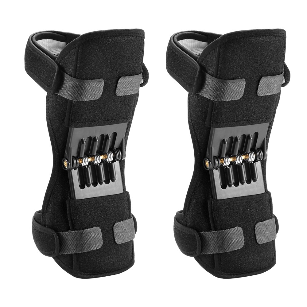 Genouillère soutien articulaire ressort Force Booster jambe protecteur genouillères respirant antidérapant puissance ascenseur genouillères rebond: 2 pcs Color box