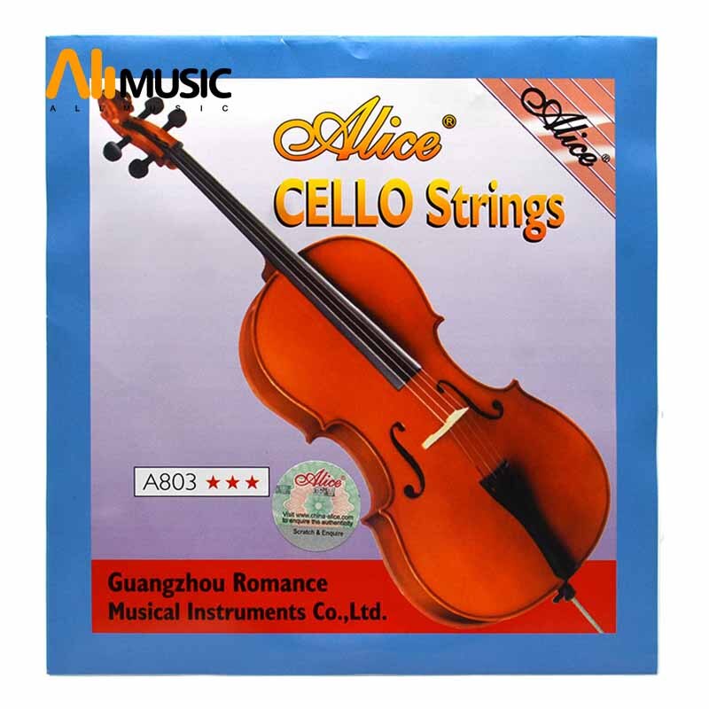 Alice A803 Cello Snaren Steel Core Nickel Silver Wound 1st-4th Strings