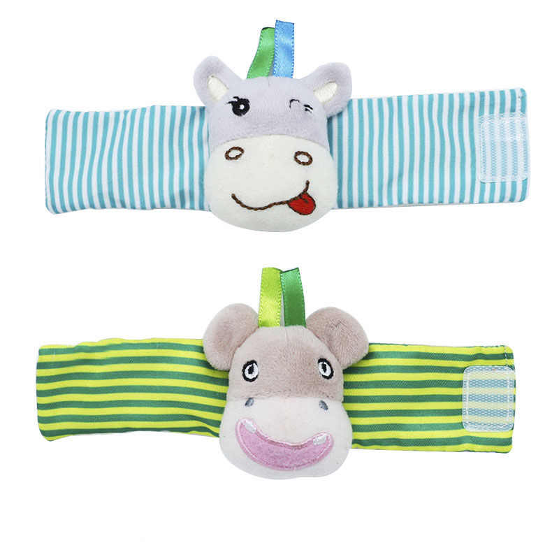 Baby Rammelaars Baby Speelgoed 0-12 Maanden Voor Pasgeborenen Baby Kids Kinderen Zachte Leeuw Uil Sokken Rammelaar Speelgoed Pols rammelaar Educatief Speelgoed: 2pcs brown bear