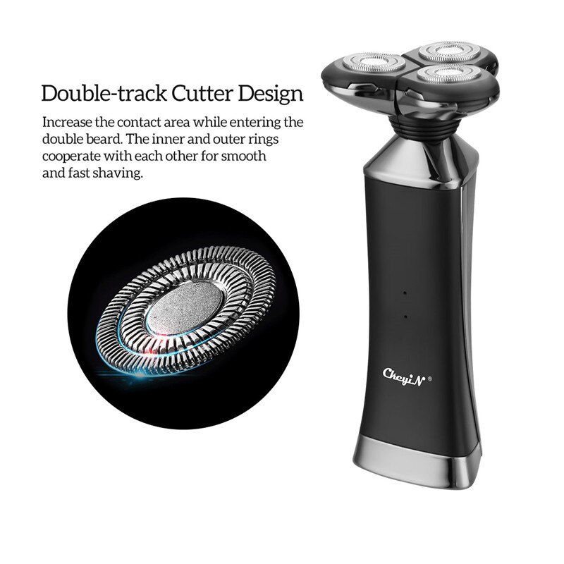 Washable USB Rechargeable Electric Shaver 3D Floating Triple Blade Electric Razor Face Care Shaving Machine Men Beard Razor