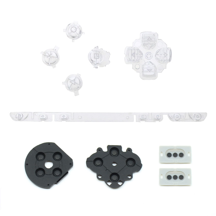 YuXi For PSP1000 Buttons Set D-Pad Rubber Conductive Pad Button For Sony PSP 1000 Console Game Accessories: WHITE