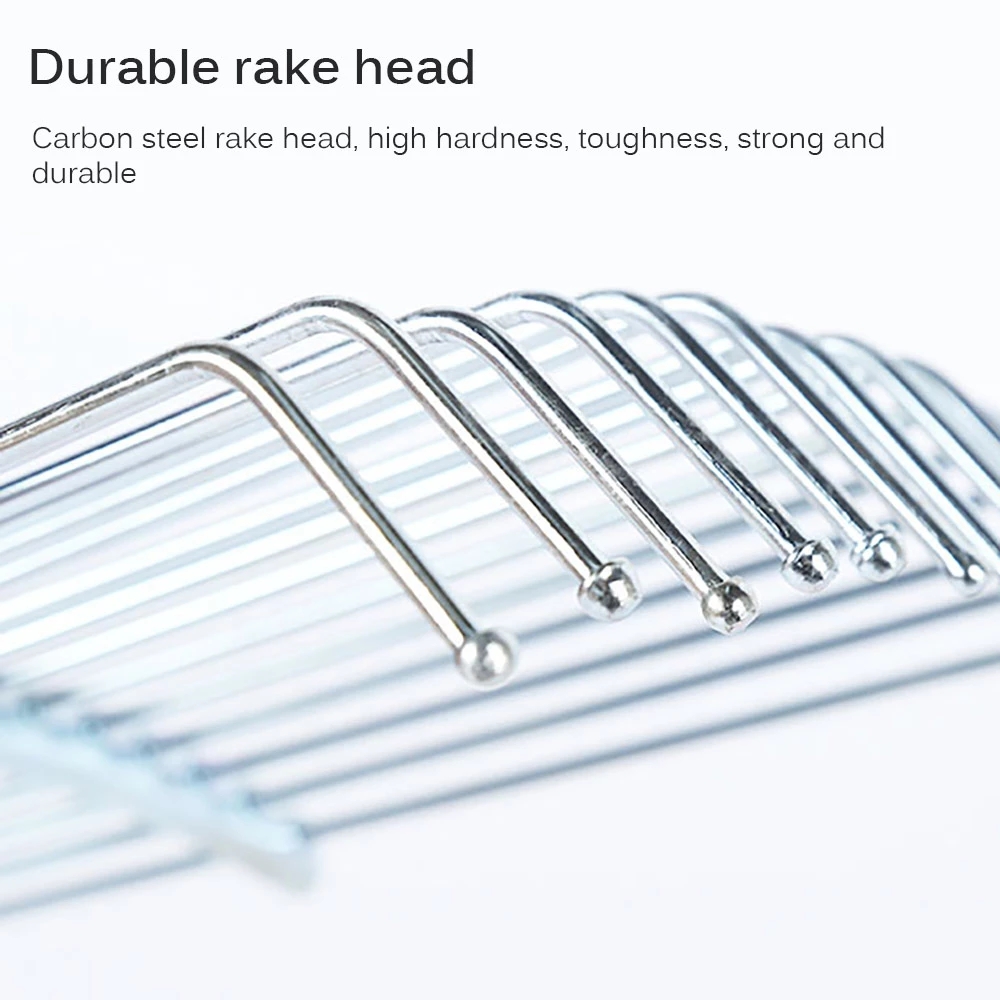 Scalable Garden Rake Extendable Leaves Rake With Flexible Teeth Rod For Garden Backyard Lawn Farm Street 9 Teeth