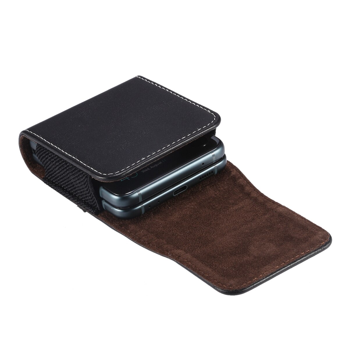 Per Samsung Galaxy Z Flip3 5G custodia per fondina per cintura custodia in pelle PU per F7070/F7000/F7110 marsupio per telefono Motorola Razr 5G