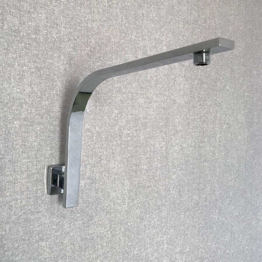 Badeværelse vægmonteret svanehals stil regnbruser arm krom bruser forbinder rør bruser hoved holder