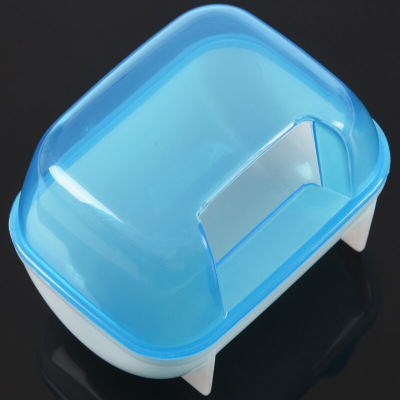 Husdjur hamster badrum bad sand rum bastu toalett blå vit 10 x 7 x 7cm