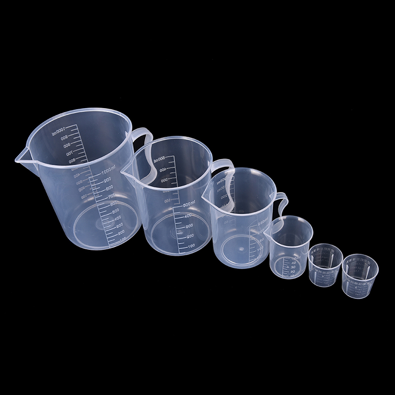 1/2 stück 20-1000ml Kunststoff Absolvierte Messbecher Flüssigkeit Container Epoxy Silikon Maker Transparent Mixer Tasse
