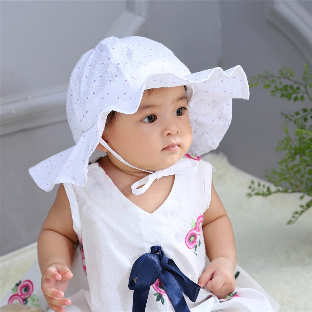 Verano bebé sombrero bebé gorro para el sol de algodón Niña de los niños sombrero de verano playa cubo tapa de niño niñas sombrero gorra Enfant: 1