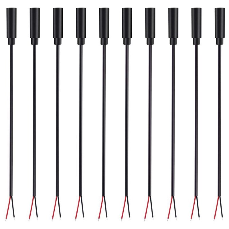 10 Pcs Vervanging 3.5Mm Vrouwelijke Jack Naar Blote Draad Open End Ts 2 Pole Mono 1/8Inch 3.5Mm Jack Plug Connector Audio Kabel: Default Title