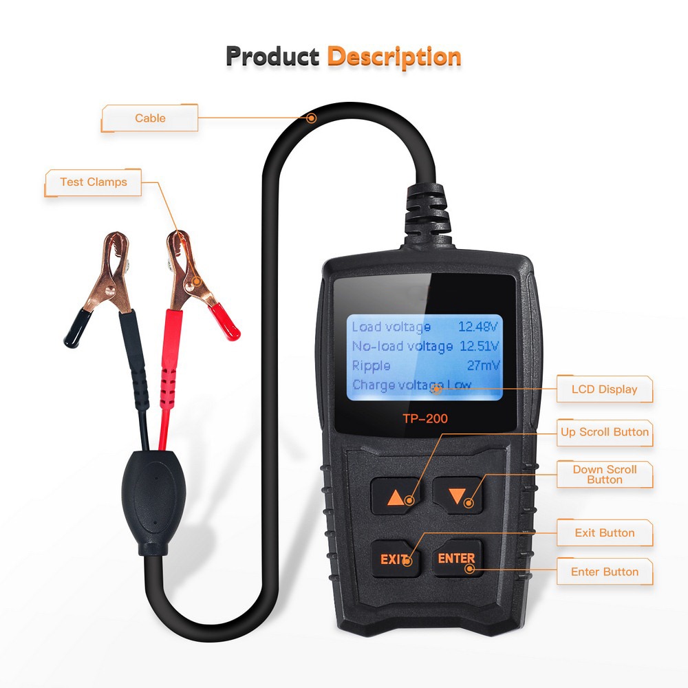 Car inspection tool FasCheck BT-200 is commonly used in automotive battery testing tools. Automotive battery tester