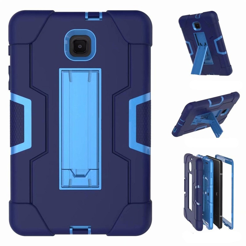 Shockproof Silicon PC Hybrid Stand Kids Safe Tablet Cover For Samsung Galaxy Tab A 8.0 T387 SM-T387W SM-T387V Case +FilmPen