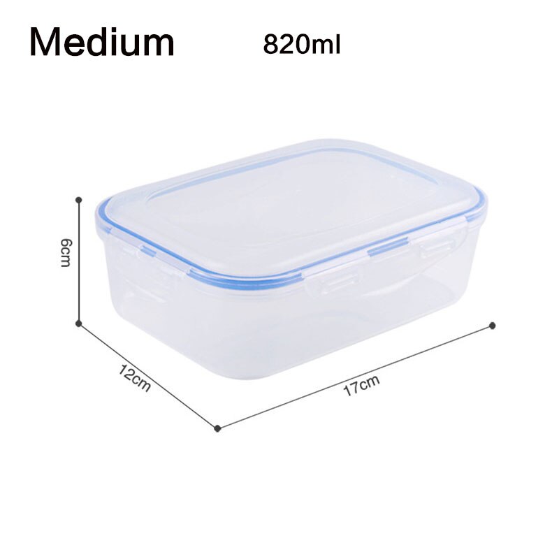 Portable lunch box plastic lunch box meal storage food preparation lunch box reusable microwave oven container household box: 820ml