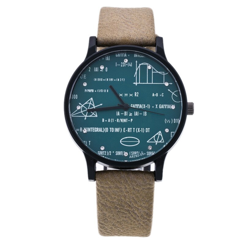 Herenhorloges leer herenpolshorloge sporthorloge voor heren mannelijk klok relogio masculino montre homme reloj hombre: Legergroen