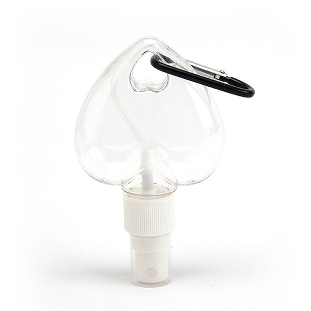 Petg Transparante Haak Fles 50Ml Spray Fles Desinfectie Water Fles Handdesinfecterend Fles Draagbare Reizen Gel Fles: transparent white