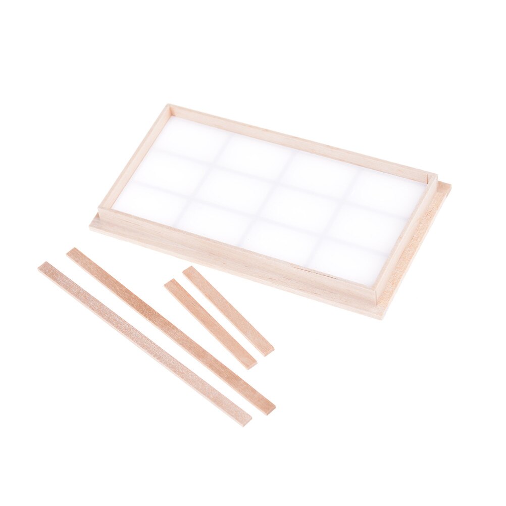 Wooden Traditional 12-pane Window Frame 1:12 Scale Dollhouse Miniature Doll House Decor