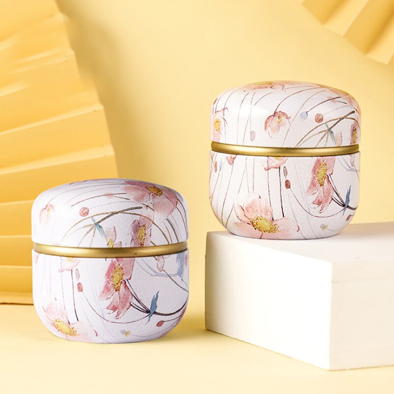 Japanese Style Kitchen Tea Box Jar Storage Holder Sweetmeats Candies Cans Teaware Tea Coffee Tin Containers Storage Box