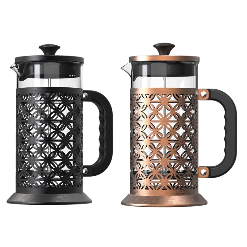 Franse Pers Koffie Thee Maker 34Oz, hittebestendig Glas 304 Roestvrij Staal Koffie Druk Pot Met 3 Filter Scherm