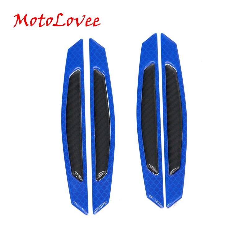 MotoLovee Car Sticker 3D Carbon Fiber Sticker Car Door Protection Sticker Decal Reflective Strip Warning Car Styling Accessories